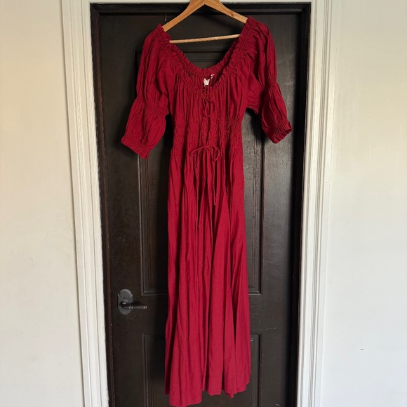 Doen Red Midi Dress NWOT - Picture 5 of 10